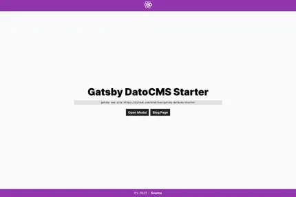 Screenshot of Gatsby Datocms Starter