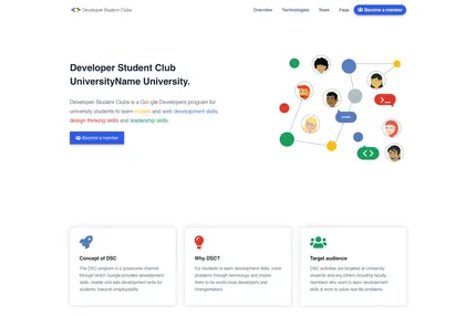 Screenshot of Dsc Website Template