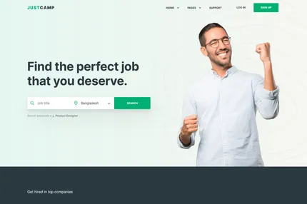 Screenshot of Justcamp