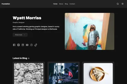 Screenshot of Gatsby Starter Foundation