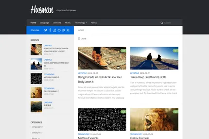 Screenshot of Hexo Theme Hueman
