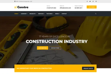 Screenshot of Constra Bootstrap