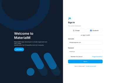 MaterialM Vuejs Vuetify Admin Template