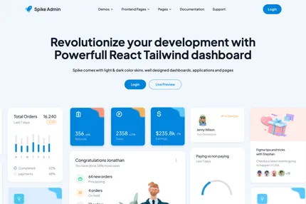 Spike React Tailwind Admin Template