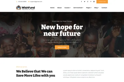 Screenshot of Wishfund Bootstrap