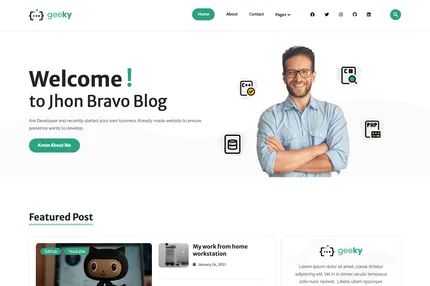 Screenshot of Geeky Hugo