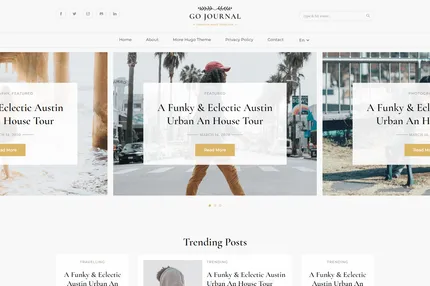 Screenshot of Gojournal Hugo