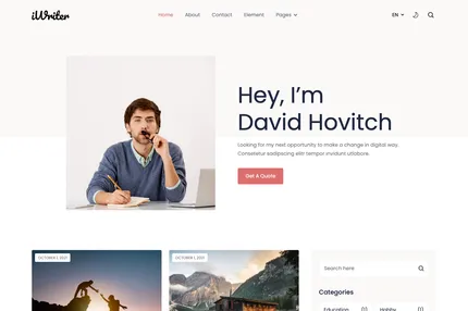 Screenshot of iWriter Hugo