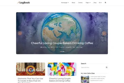 Screenshot of LogBook Hugo