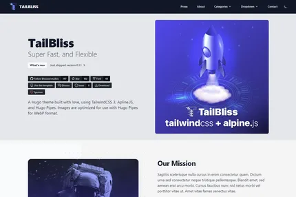 Screenshot of TailBliss