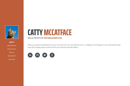 Screenshot of Bootstrap Resume Jekyll
