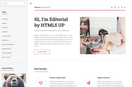 Screenshot of Editorial