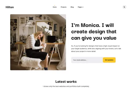 Screenshot of Jekyll Hiton Theme
