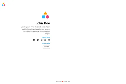 Screenshot of Minimal Portfolio Website