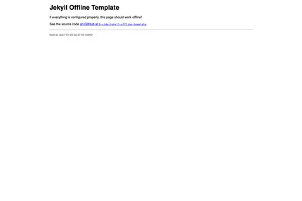 Screenshot of Jekyll Offline Template