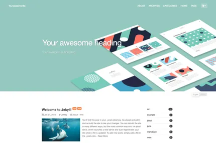 Screenshot of Jekyll Theme Yat