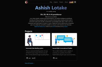 Screenshot of Ashish Lotake