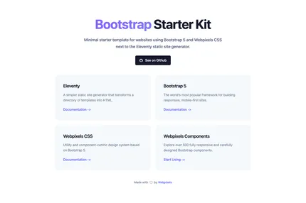 Screenshot of Bootstrap Starter Kit