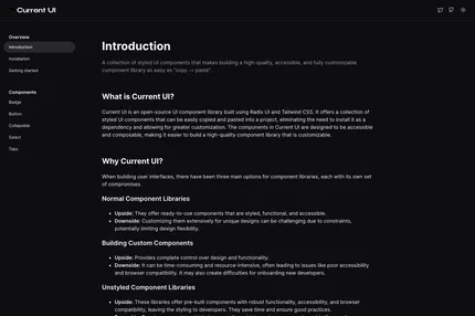Screenshot of Current Ui