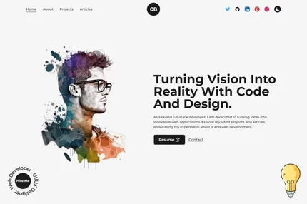 Screenshot of Developer Portfolio Starter