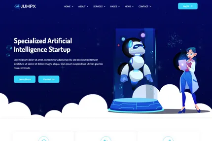 Screenshot of Jumpx - Nextjs Startup Website Template