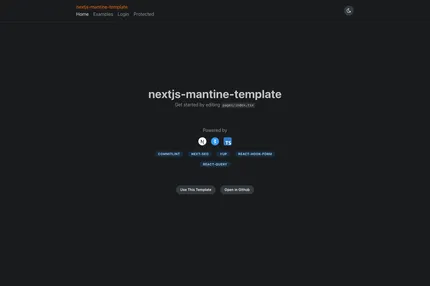 Screenshot of Nextjs Mantine Template