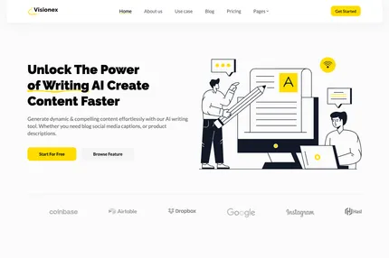 Screenshot of Visionex Nextjs