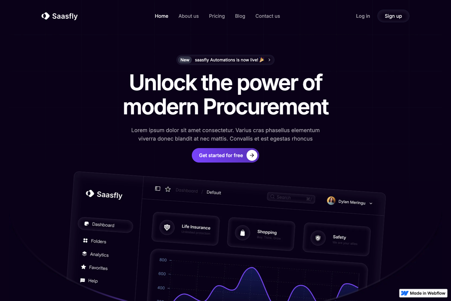 Screenshot of Saasfly